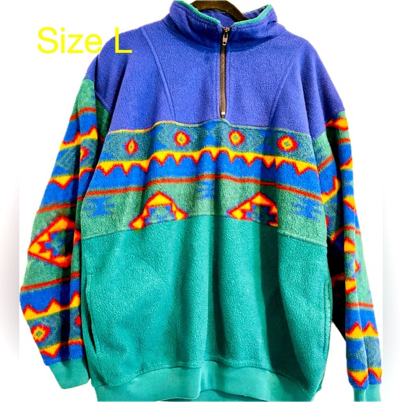 Vintage Bugle boy fleece quarter-zip pullover - Picture 1 of 3